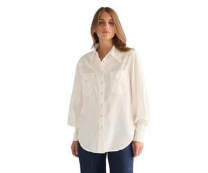 Wrangler Exaggerated Western T-Shirt, Worn White, S Donne