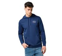 Wrangler Felpa con Cappuccio Embroidery, Blu Navy, XXL