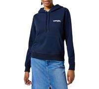 Wrangler Felpa con Cappuccio Regolare, Blu Navy, L Donna