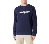 Wrangler Felpa con Logo Maglia di Tuta, Vintage Bianco, M Uomo