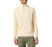 Wrangler Felpa da Uomo a Mezza Zip, Natur, L