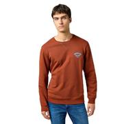 Wrangler Felpa da Uomo con Logo Piccolo, Peperoni affumicati, S