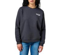 Wrangler Felpa Regolare Maglia di Tuta, Nero Sbiadito, S Donna