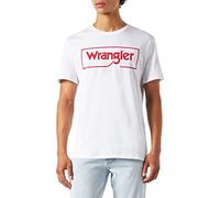Wrangler Frame Logo Tee Camicia, White, Small Uomini