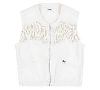 Wrangler Fringed Denim Vest Giacca, Vintage White, XX-Large da Donna