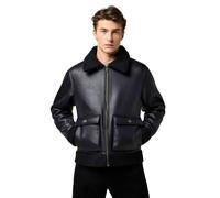 Wrangler Shearling Jacket Giacca, Nero, L Uomo