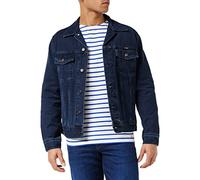 Wrangler Giacca da uomo Authentic Coalblue Stone Denim, Pietra blu carbone, S