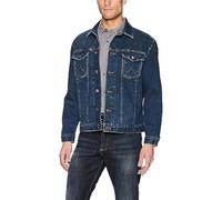 Wrangler Giacca da uomo in denim sfoderata taglio cowboy Blu scuro Medium