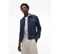 Wrangler - Giacca di jeans classica blu scuro slavato-Blu navy L