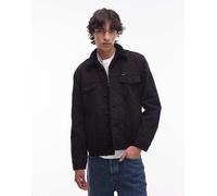 Wrangler - Giacca nera classica in denim e montone-Nero XL