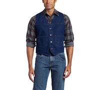Wrangler Gilet in denim sfoderato da uomo, Denim, Large