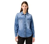 Wrangler Heritage Shirt Maglietta, Blue Melon Wash, S Donna