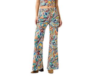 Wrangler High Rise Flare Jeans, Stampa Latigo, 28W x 32L Donna
