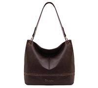 Wrangler Hobo Bags - Borse da donna in pelle vegana, con manico superiore, Caffè solido., Large