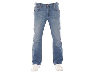 Wrangler Jean Bootcut Jacksville - Pantaloni in jeans da uomo, in cotone denim elasticizzato, nero, blu, W30, W31, W32, W33, W34, W36, W38, W40, W42, W44, 33W x 30L