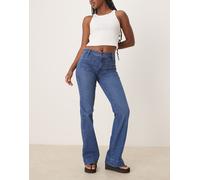 Wrangler - Jeans a zampa blu medio con tasche sul davanti W28 L32