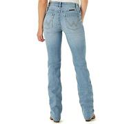 Wrangler Jeans da Donna Premium Patch Mae Si siede sopra i Fianchi, Lavaggio Leggero, 1-32