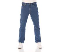 Wrangler Jeans da Uomo Regular Fit Texas Stretch Pantaloni Authentic Straight Jeans Denim Cotone Nero Blu Grigio, Blu Tomorrow (Wss1hr13n), 34W x 30L