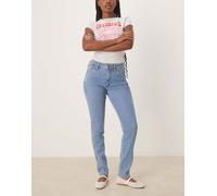 Wrangler - Jeans slim a vita medio alta azzurri-Blu W24 L32