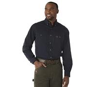 Wrangler Logger Twill Long Sleeve Workshirt Camicia, Marina Militare, M Uomo