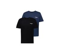 WRANGLER Maglietta '2PACK SIGN OFF TEE' blu colomba / nero / bianco Uomo WRANGLER S blu colomba / nero / bianco