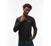Wrangler - Maglietta a maniche lunghe nera con logo "Motorcycle Club" sul petto-Nero 2XL