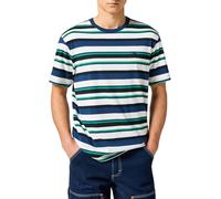 Wrangler Maglietta a Righe SS, Blu Navy, M da Uomo, Blu Marino, M
