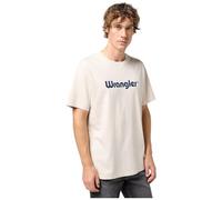 Wrangler Maglietta con Logo T-Shirt, Bianco, S Uomo