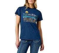 Wrangler Maglietta da Donna Graphic Tee, Blu Navy, S