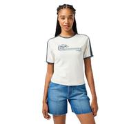 Wrangler Maglietta da Donna Ringer Tee, Vintage Bianco, L