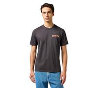 Wrangler Maglietta da Uomo Big Graphic Tee, Nero Sbiadito, XL