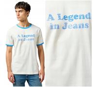 Wrangler Maglietta da Uomo Ringer Tee, Vintage Bianco, XL