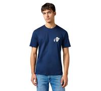Wrangler Small Graphic Tee T-Shirt, Blu Navy, M Uomo