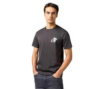 Wrangler Maglietta da Uomo Small Graphic Tee, Nero Sbiadito, M