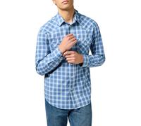 Wrangler Western Shirt Maglietta, Blu, M Uomo