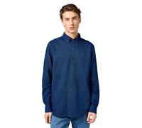 Wrangler Shirt Maglietta, Indaco Oxford, L Uomo