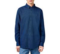 Wrangler Shirt Maglietta, Indaco Oxford, XL Uomo