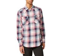 Wrangler Maglietta Western, Colore: Rosso/Blu, L Uomo