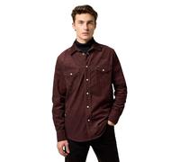 Wrangler Western Cord Shirt Maglietta, Mogano, M Uomo
