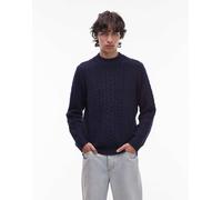 Wrangler - Maglione lavorato a trecce blu navy S