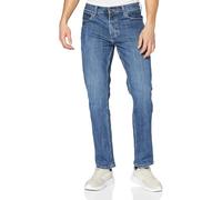 Wrangler Red Kabel Straight, Jeans Uomo, Mid Stone, 33W / 30L