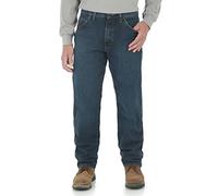 Wrangler Men's Riggs Workwear FR Relaxed Fit Jean, Midstone, 35x32