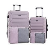 Wrangler Miami - Set di 4 cubi per bagagli e imballaggi, lilla brunito, set da 4 pezzi, colore: lilla brunito, Lilla Brunito, Set da 4 pezzi, Miami - Set di cubi per bagagli e imballaggi