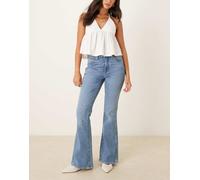 Wrangler - Montana - Jeans a zampa azzurri lavaggio acido-Blu W26 L32