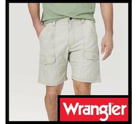 Wrangler Pantaloncini Cargo Uomo In Twill Cotone Elasticizzato Pietra 30