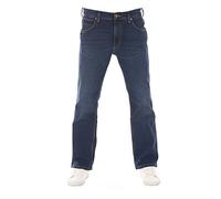 Wrangler, pantaloni jeans da uomo, stretch, bootcut, Jacksville, in denim, blu, taglia: 32W / 34L, colore: Blu classico