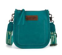 Wrangler Piccola borsa a tracolla da donna, alla moda, mini borse a tracolla Hobo con tracolla regolabile, WG119-077TQ, Turchese