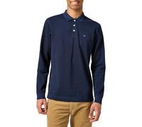 Wrangler Polo LS Refined, Blu Marino, XXXXL Uomini, Blu Marino, 4XL