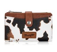 Wrangler Portafogli da donna Slim Bifold porta carte di credito, B-Brown, Chic