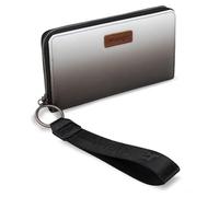 Wrangler Portafoglio da donna con laccetto da polso, borsa lunga, grande capacità, Nero sfumato., 8.3" X 4.75" X 1", Minimalista